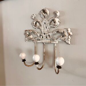 Ornate wall hook heavy